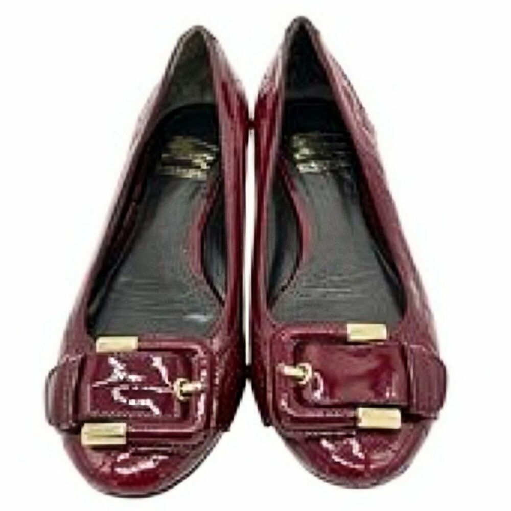 Burberry Patent Leather Flat Loafer Shoes OBO